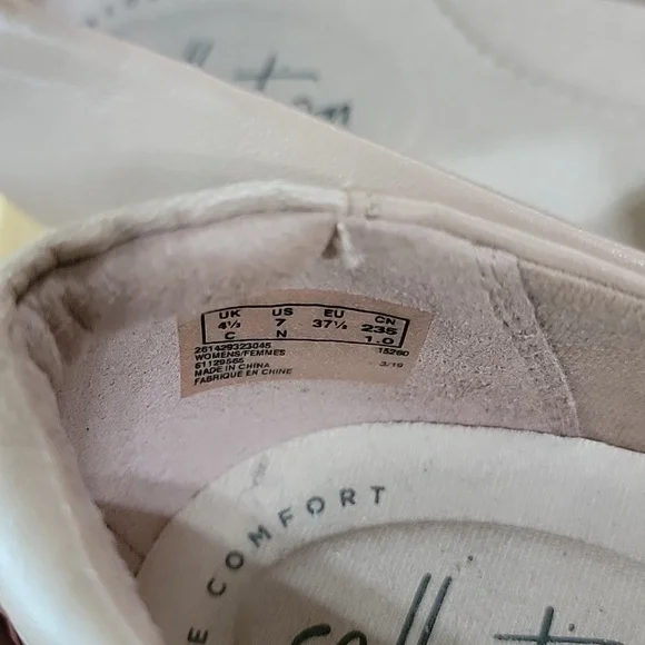 Women's Clarks Juliet Palm Praline Leather Pumps, Cream, Size 7N, New W/O Box - Picture 9 of 9